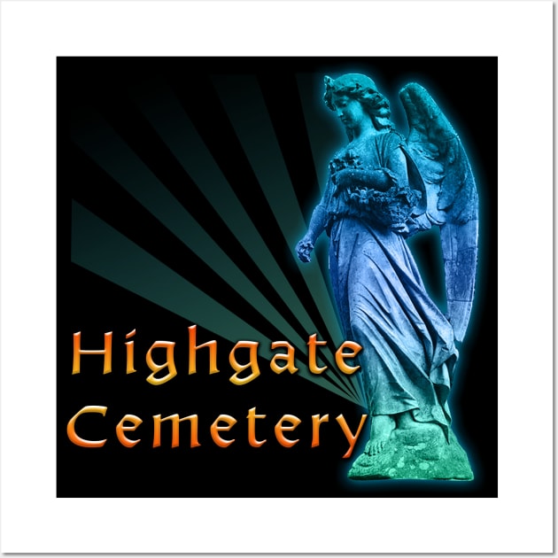 Highgate Cemetery Angel Wall Art by Shawnsonart